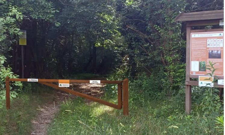 Interruzione  percorso Riserva naturale Bosco Siro Negri